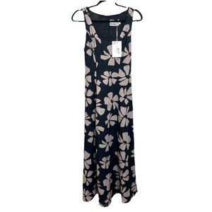 NWT Indikah Lillia Size Small Floral‎ A-Line Maxi Dress Cotton Blend
